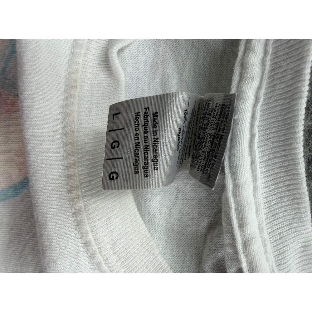 Gildan Peace Love Bengals Long Sleeve Graphic T-Shirt White Large - Picture 3 of 6
